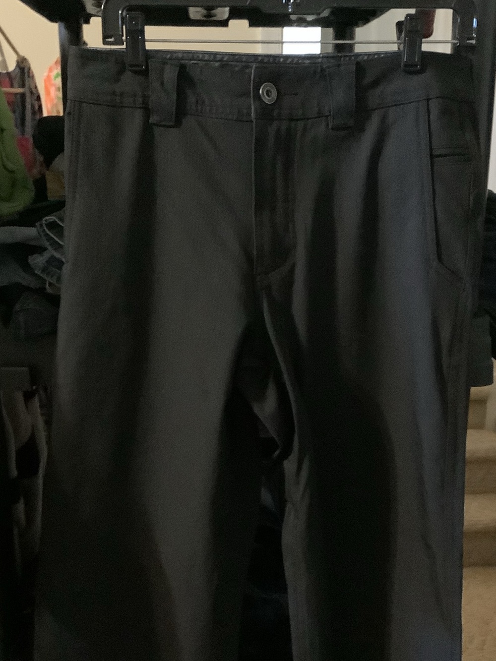 lululemon athletica Black Workout Pants with Logo Button